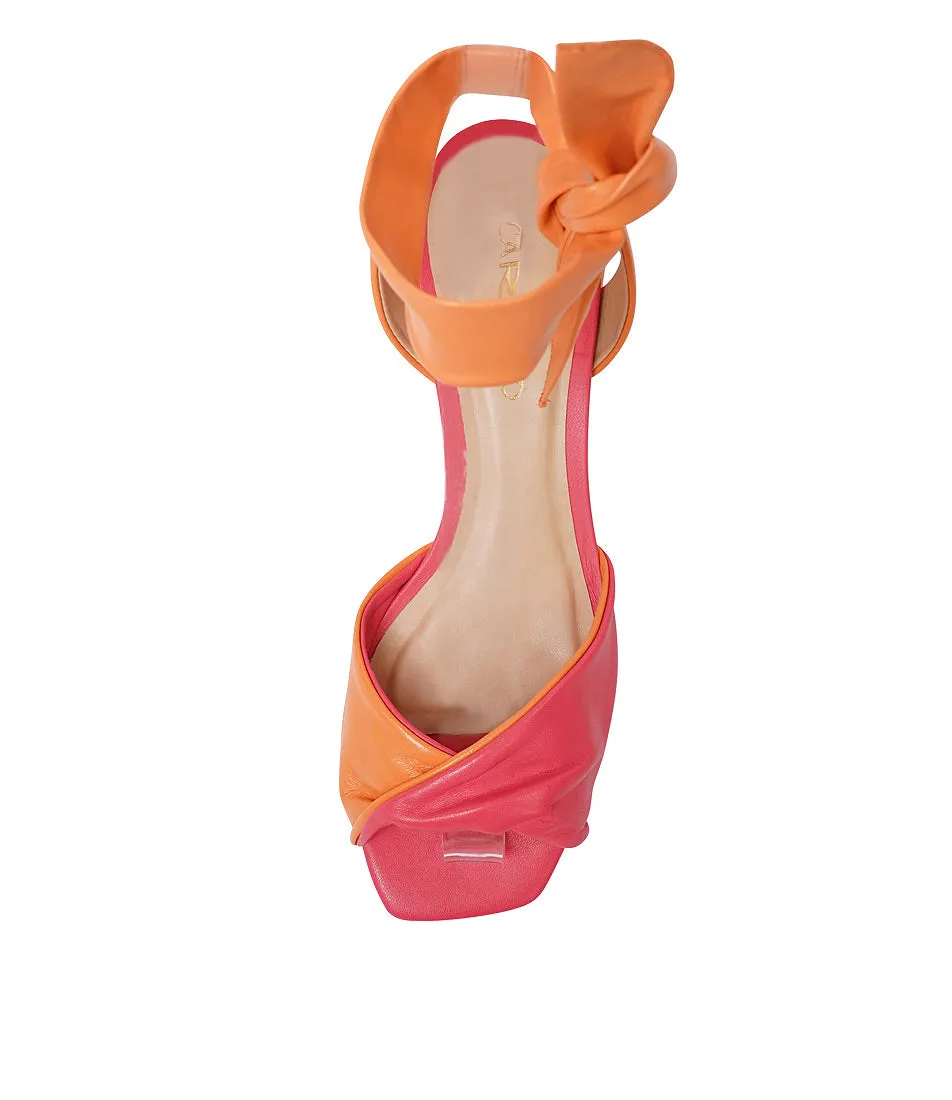 155347 Fuchsia/ Orange Heels
