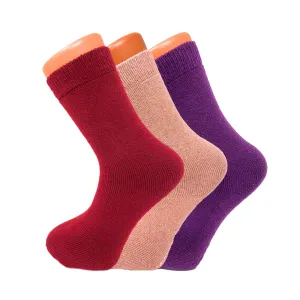 3 Pairs Women’s Thermal Wool Crew Socks – Cozy & Warm Winter Socks – Soft & Breathable – Size 5-7 by Mars Outlet Store LLC