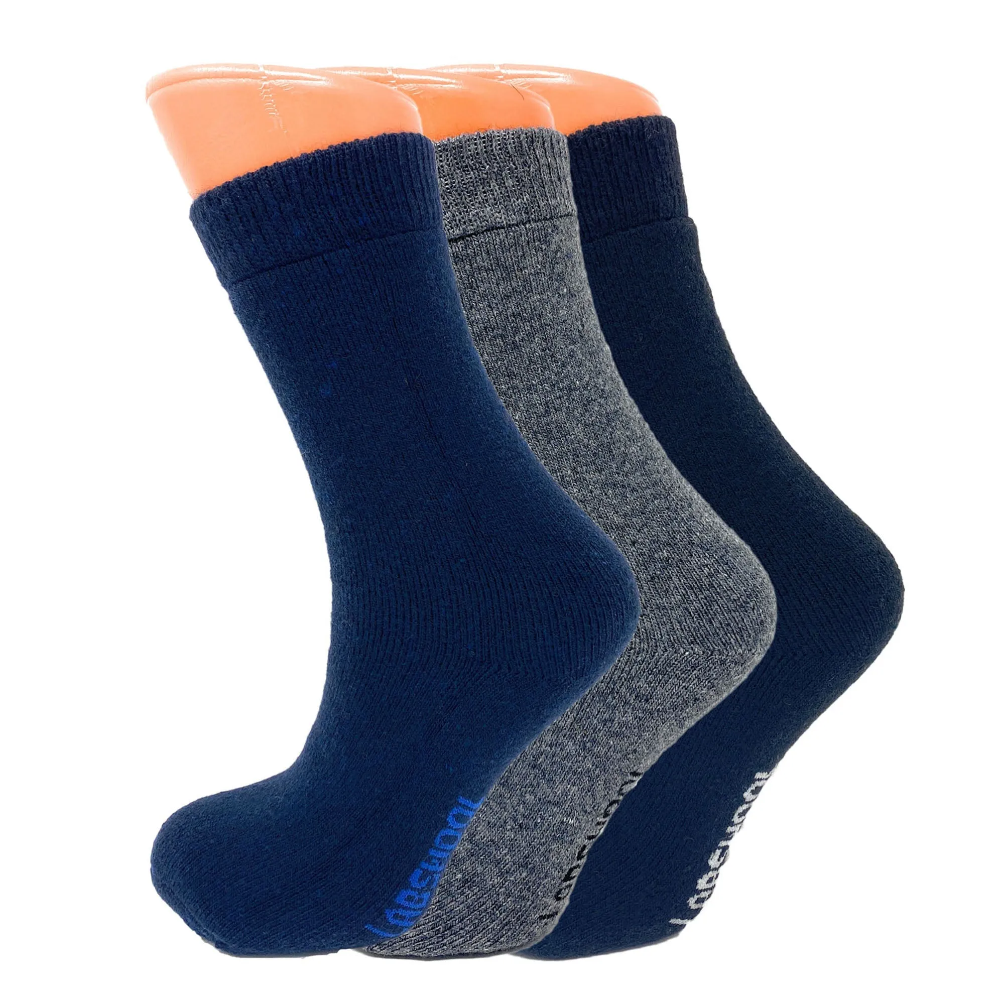 3 Pairs Women’s Thermal Wool Crew Socks – Cozy & Warm Winter Socks – Soft & Breathable – Size 5-7 by Mars Outlet Store LLC