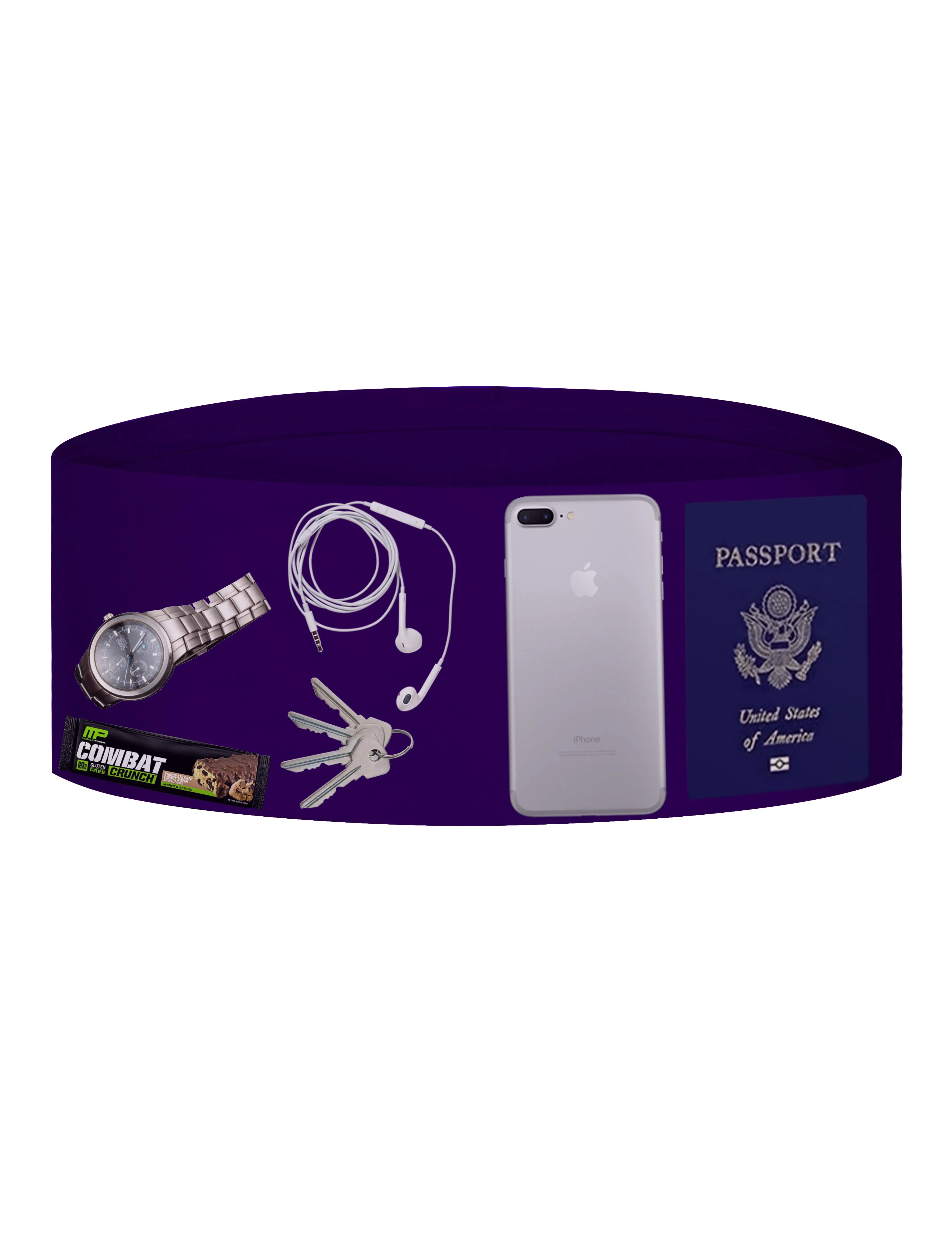 4 Pocket Sports Running Waist Pack eggplantpurple_Jogging