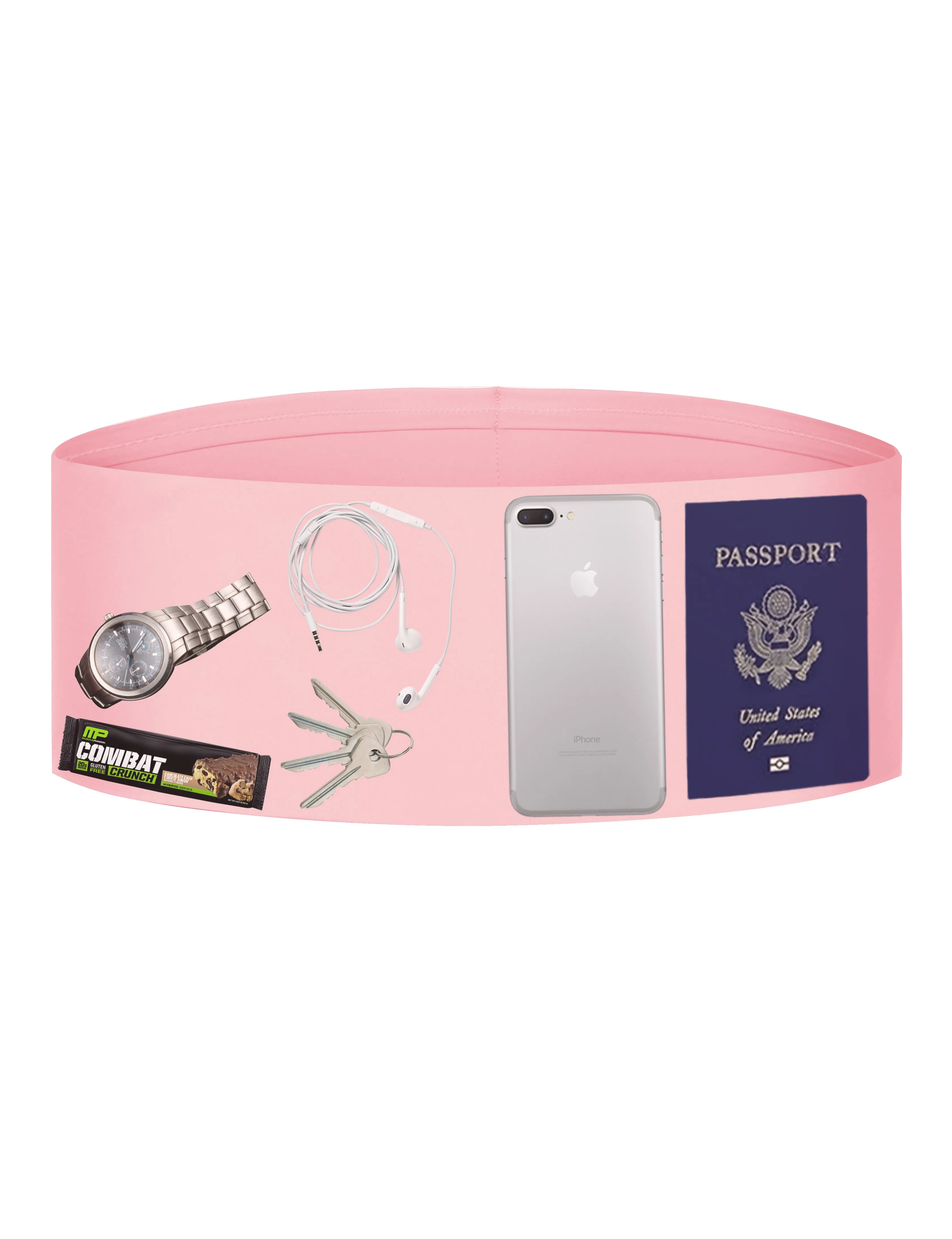 4 Pocket Sports Running Waist Pack LEMONADEPINK_Jogging