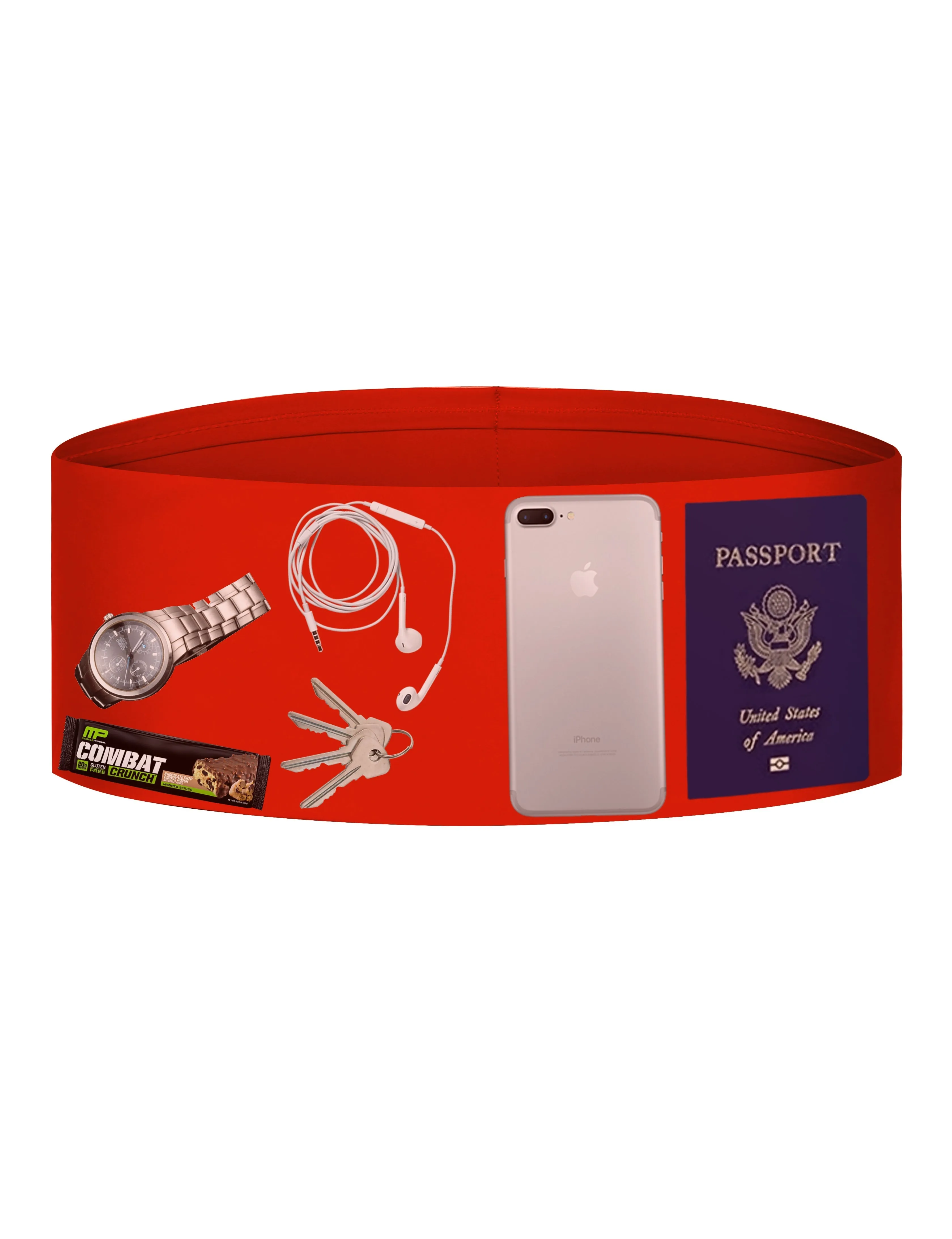 4 Pocket Sports Running Waist Pack scarlet_Jogging
