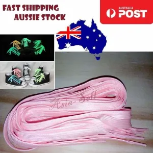 4pcs PINK 80cm 32" Glow In The Dark Shoelaces Sports Sneaker Shoe Laces