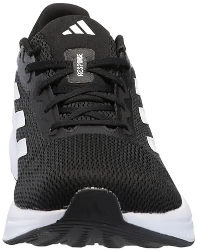 adidas Men's Response Running Sneaker, Black/White/Black, 9.5
