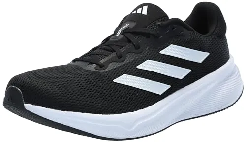 adidas Men's Response Running Sneaker, Black/White/Black, 9.5