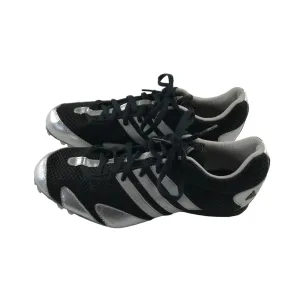 Adidas Track Running Sports Shoes Shoe Size 5.5 Black Silver and White Details Needs replacement Spikes
