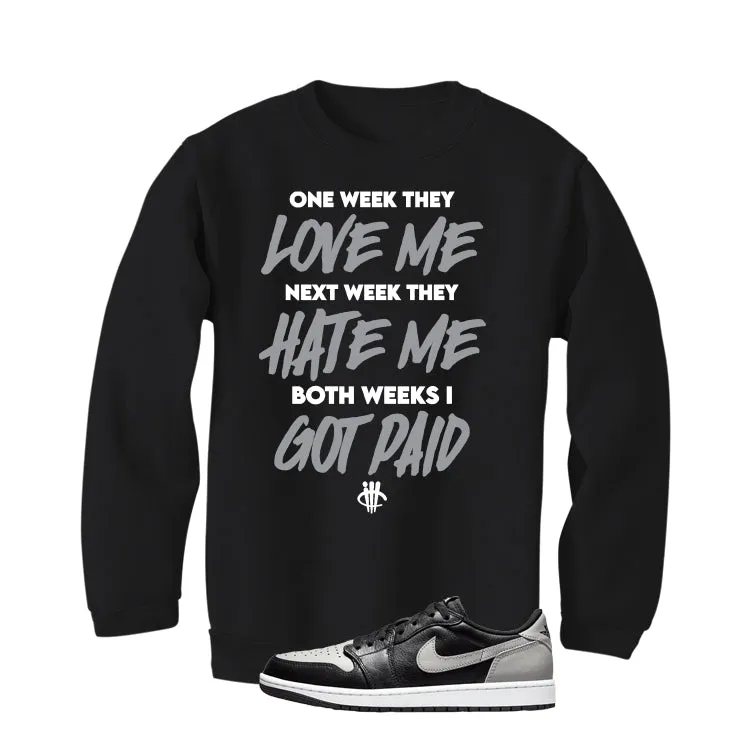 Air Jordan 1 Low OG Shadow Black T-Shirt (Paid)