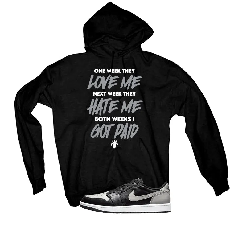 Air Jordan 1 Low OG Shadow Black T-Shirt (Paid)