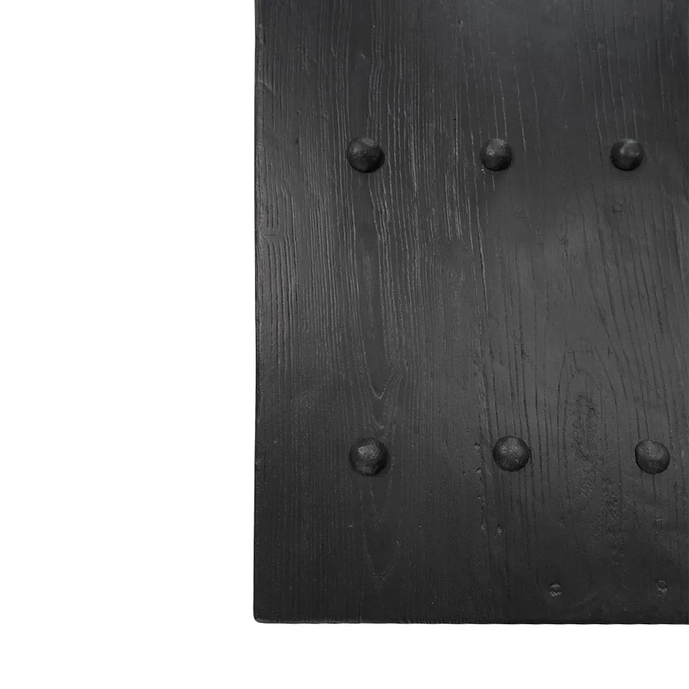 antique elm door coffee table black