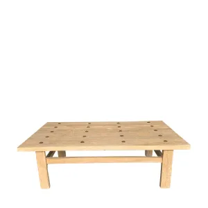 antique elm door coffee table