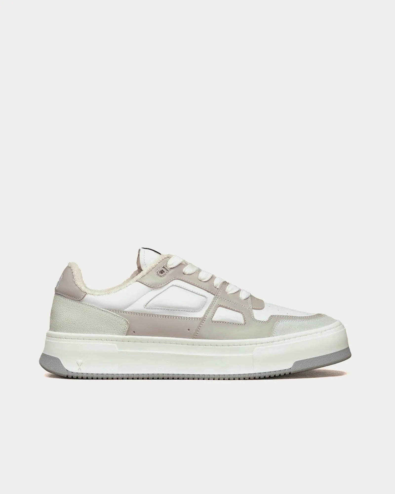 Arcade Leather White / Ash Grey Low Top Sneakers