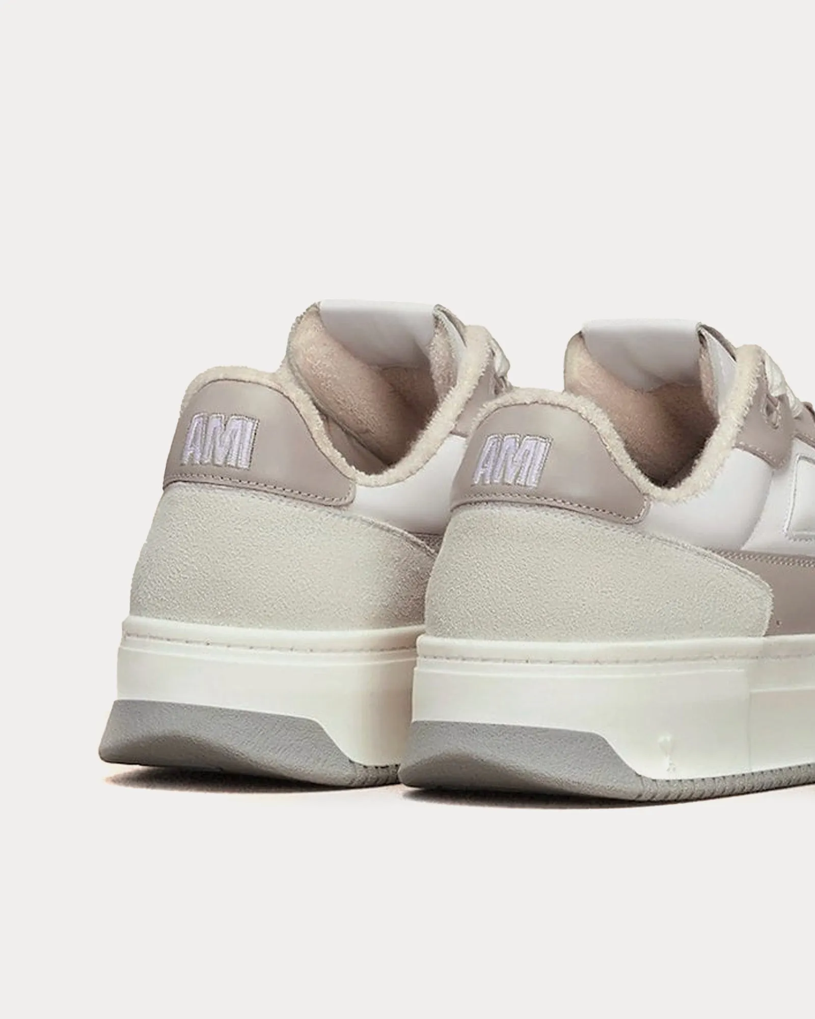 Arcade Leather White / Ash Grey Low Top Sneakers