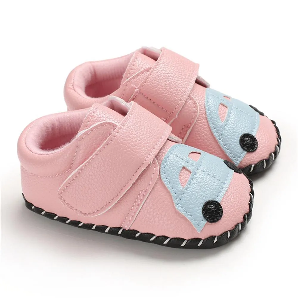 Baby Unisex PU Car Magic Tape Flats Toddler Shoes Wholesale