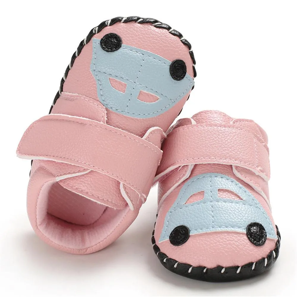 Baby Unisex PU Car Magic Tape Flats Toddler Shoes Wholesale