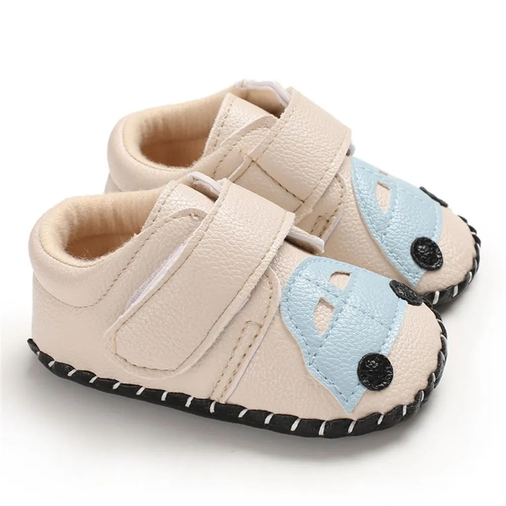 Baby Unisex PU Car Magic Tape Flats Toddler Shoes Wholesale