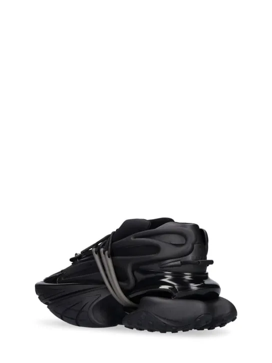 Balmain   Unicorn neoprene &amp; calfskin sneakers 