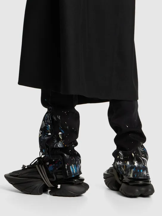 Balmain   Unicorn neoprene &amp; calfskin sneakers 