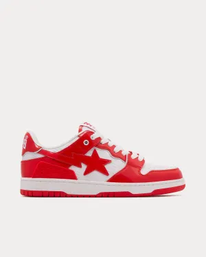 Bape Sk8 Sta #5 Red / White Low Top Sneakers