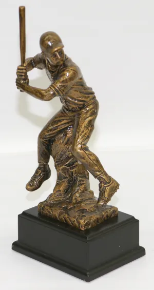 BASEBALL REAL PLAYER BRONZE FINISH STATUE SCULPTURE ART FIGURINE SPORTS FIGURINE