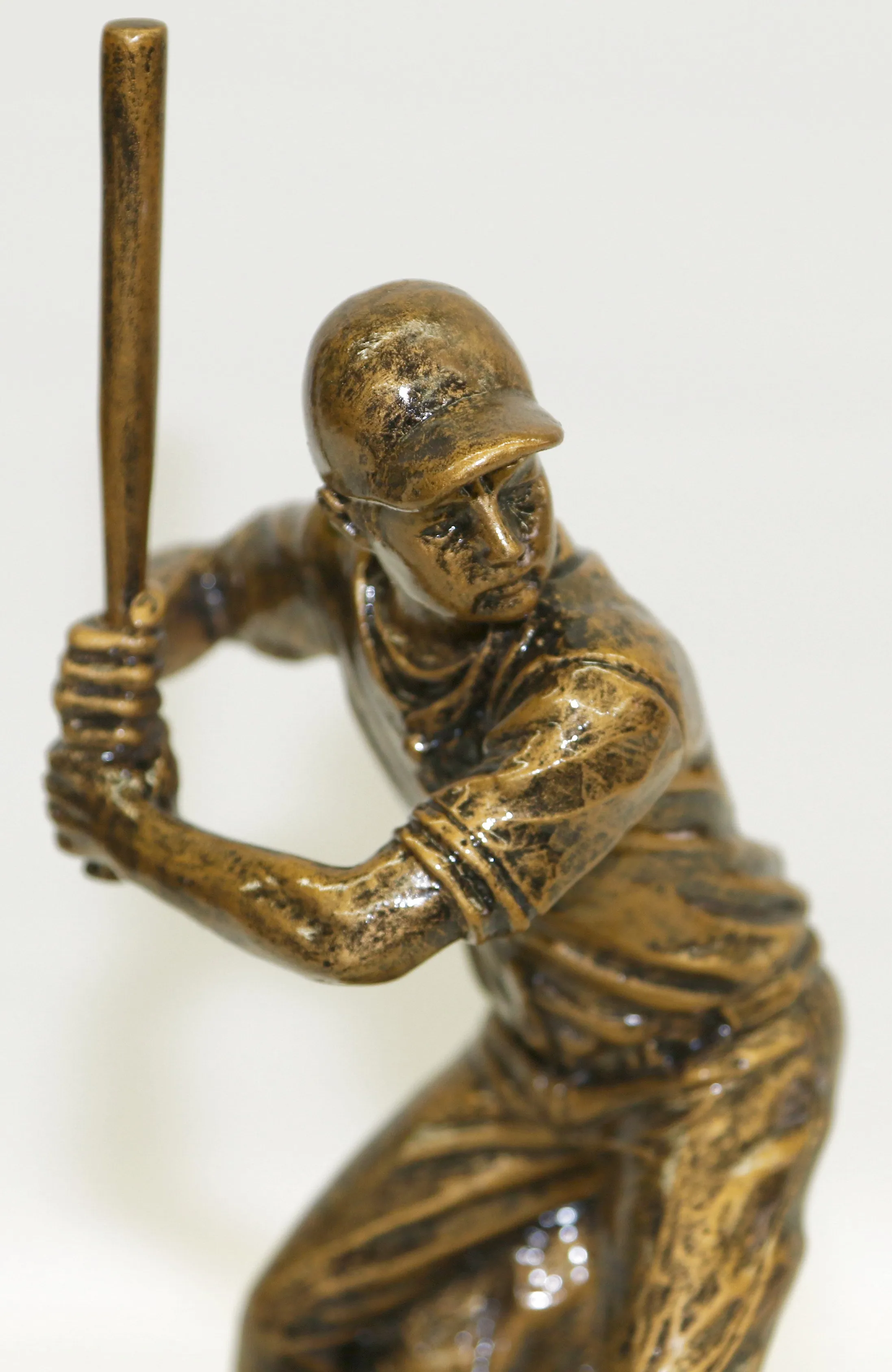 BASEBALL REAL PLAYER BRONZE FINISH STATUE SCULPTURE ART FIGURINE SPORTS FIGURINE