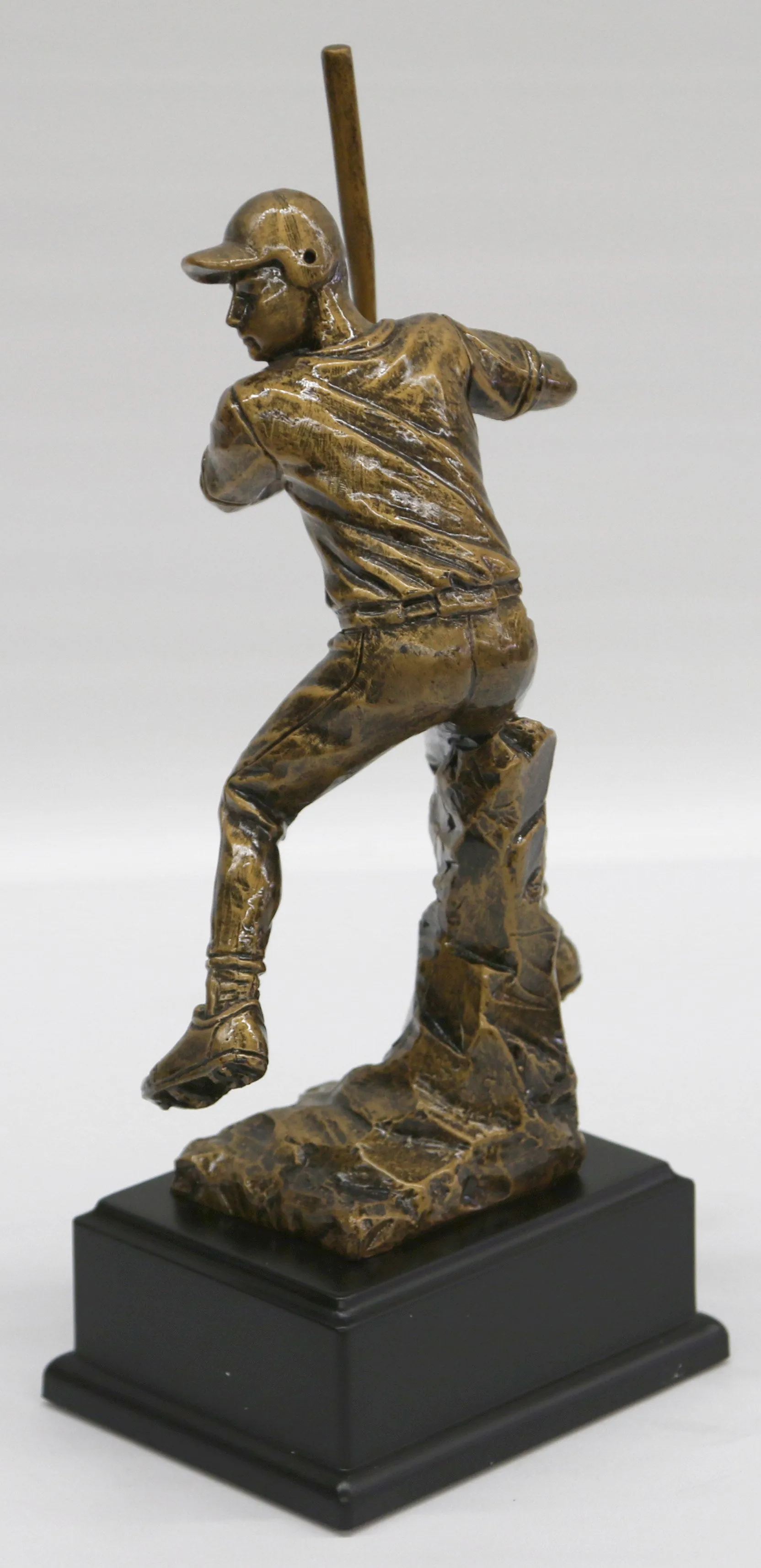 BASEBALL REAL PLAYER BRONZE FINISH STATUE SCULPTURE ART FIGURINE SPORTS FIGURINE