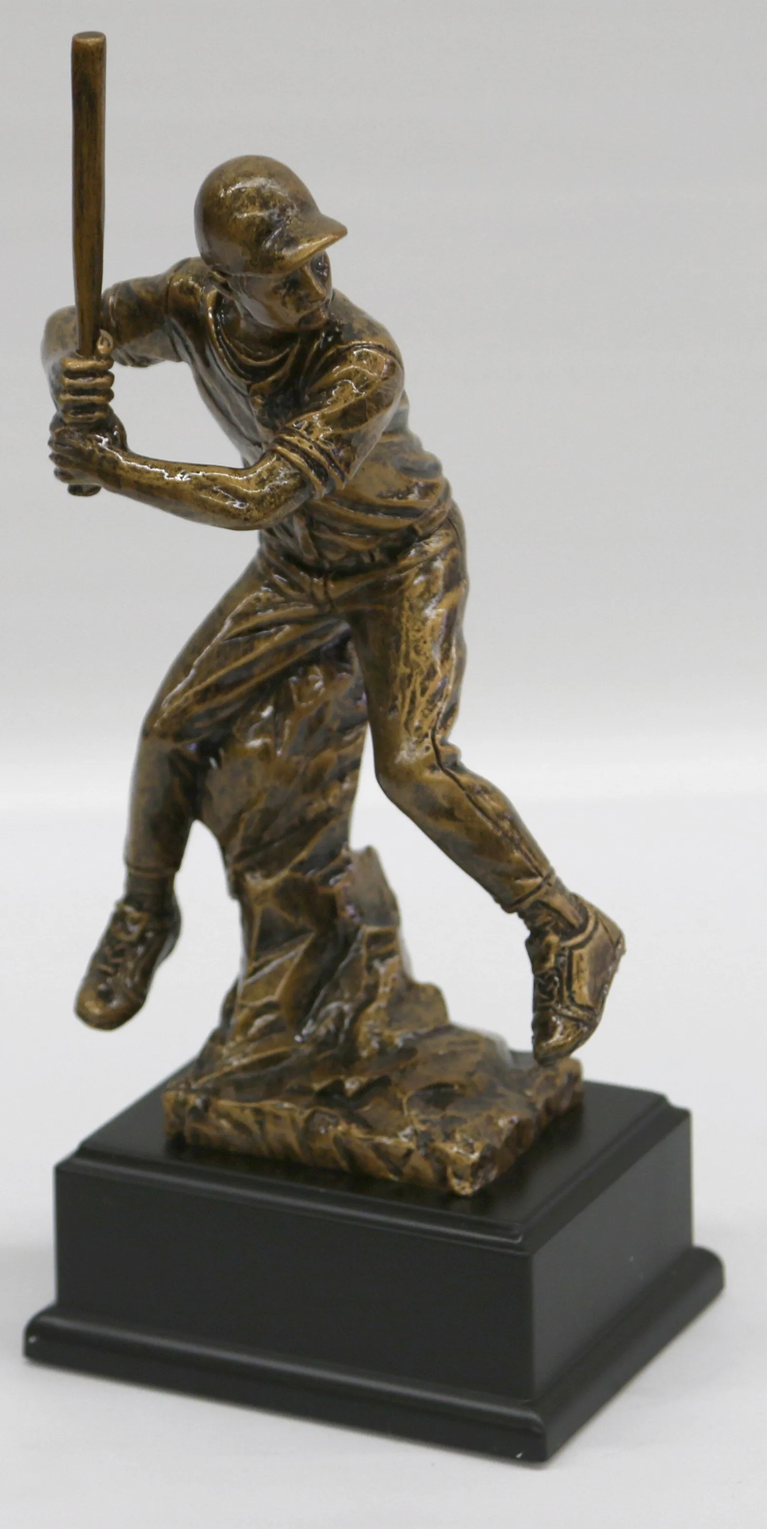 BASEBALL REAL PLAYER BRONZE FINISH STATUE SCULPTURE ART FIGURINE SPORTS FIGURINE