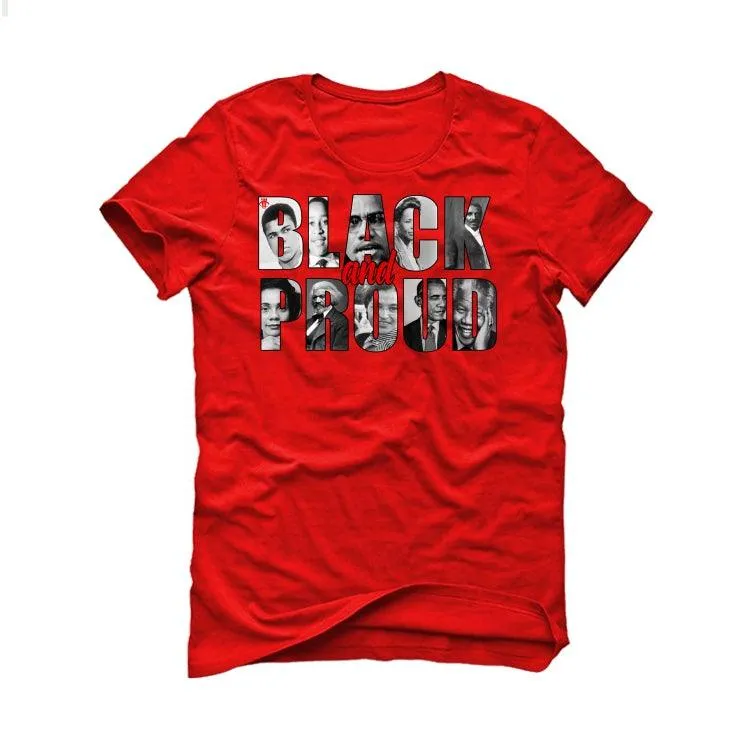 BLACK HISTORY MONTH Red T-Shirt (black an proud)
