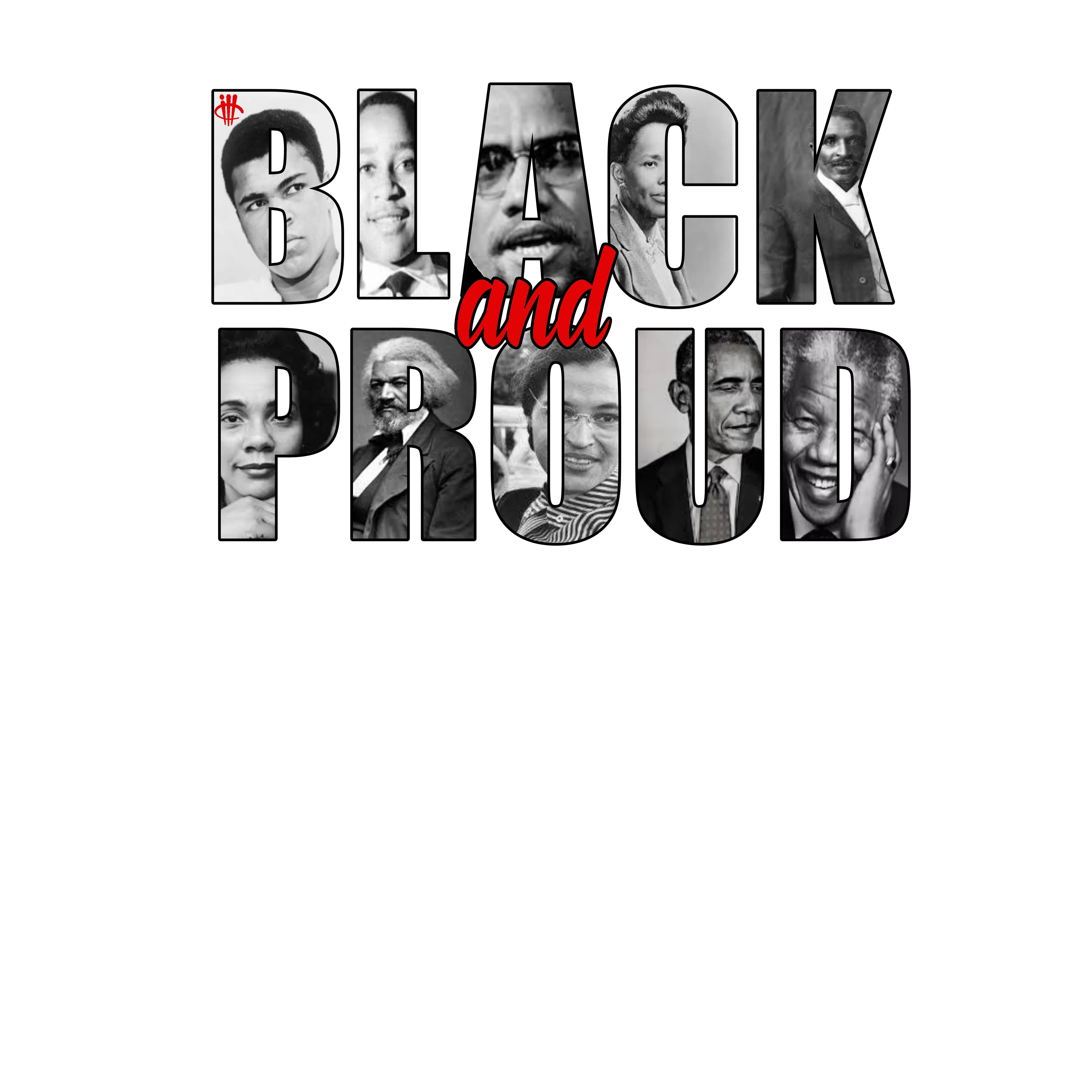 BLACK HISTORY MONTH Red T-Shirt (black an proud)