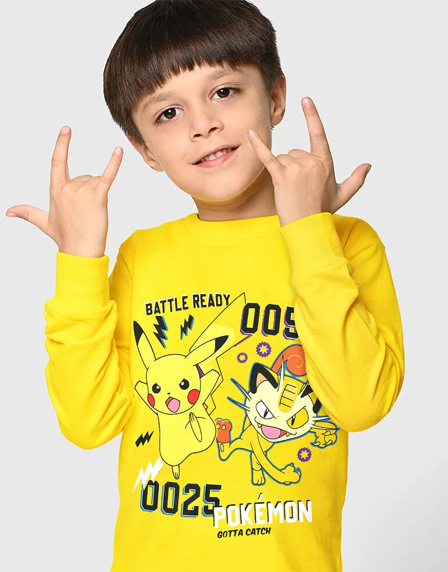 Boy's Fashion Sweat Shirt Printed- Yellow