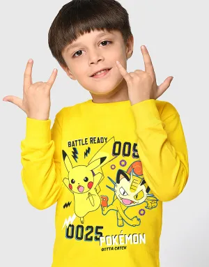 Boy's Fashion Sweat Shirt Printed- Yellow