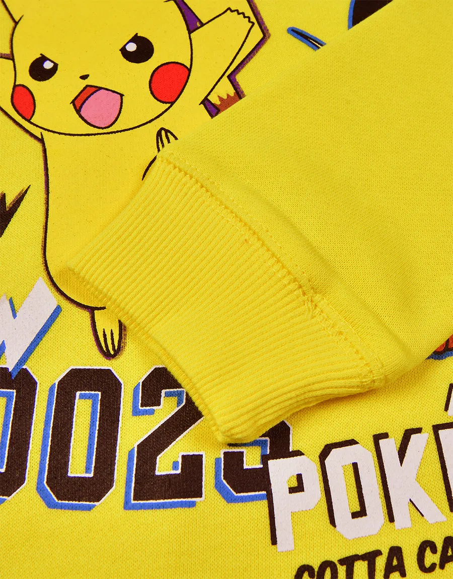 Boy's Fashion Sweat Shirt Printed- Yellow