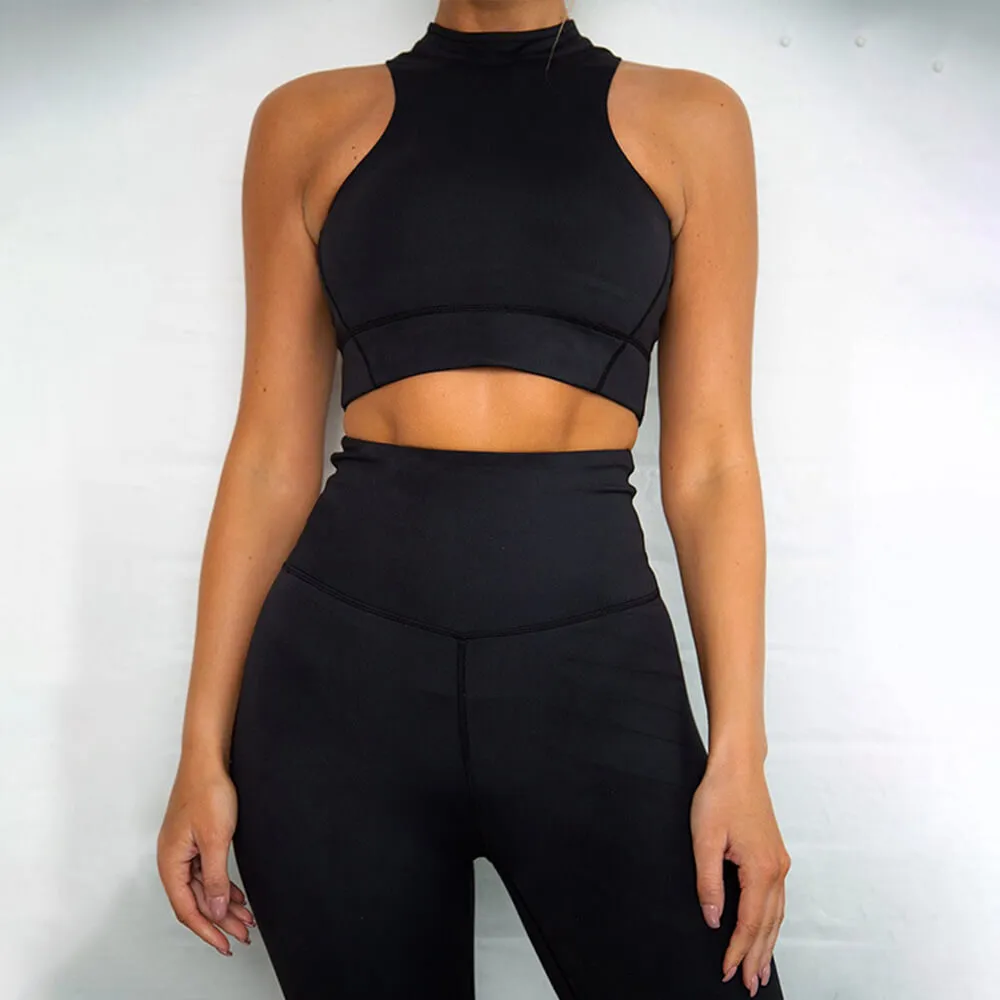 Bright Color Long Sleeve High Waist Bodycon Skinny Pant Sets