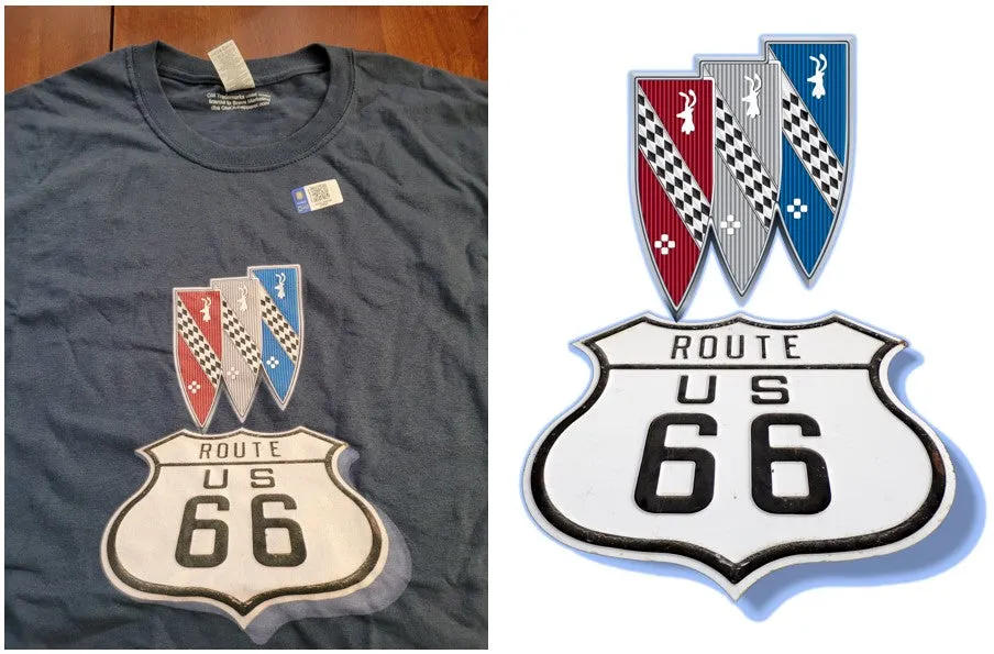 Buick Tri Shield ROUTE 66 T-Shirt