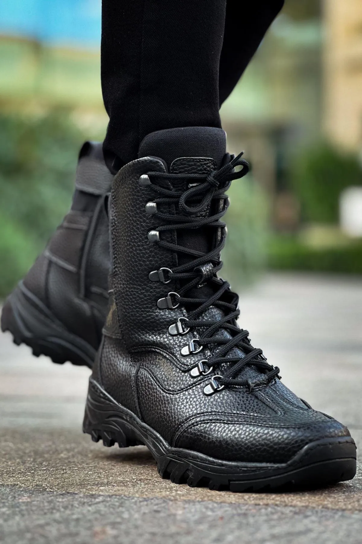 CH051 Men's Black Casual Sneaker Sports Boots