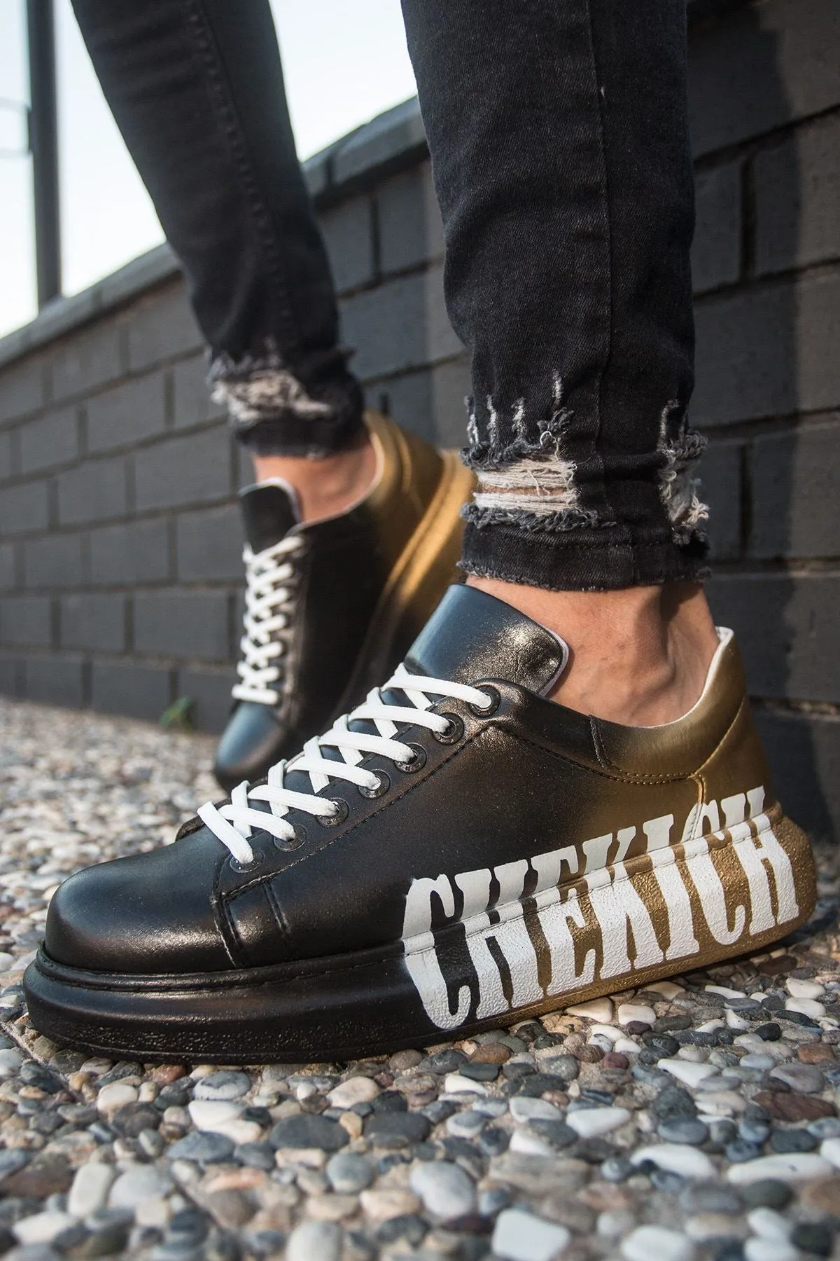 CH254 Men's Unisex Black-Yellow Casual Sneaker Sports Shoesv