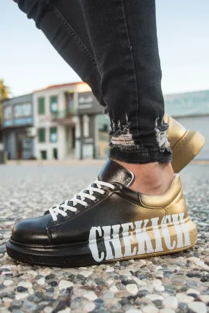 CH254 Men's Unisex Black-Yellow Casual Sneaker Sports Shoesv