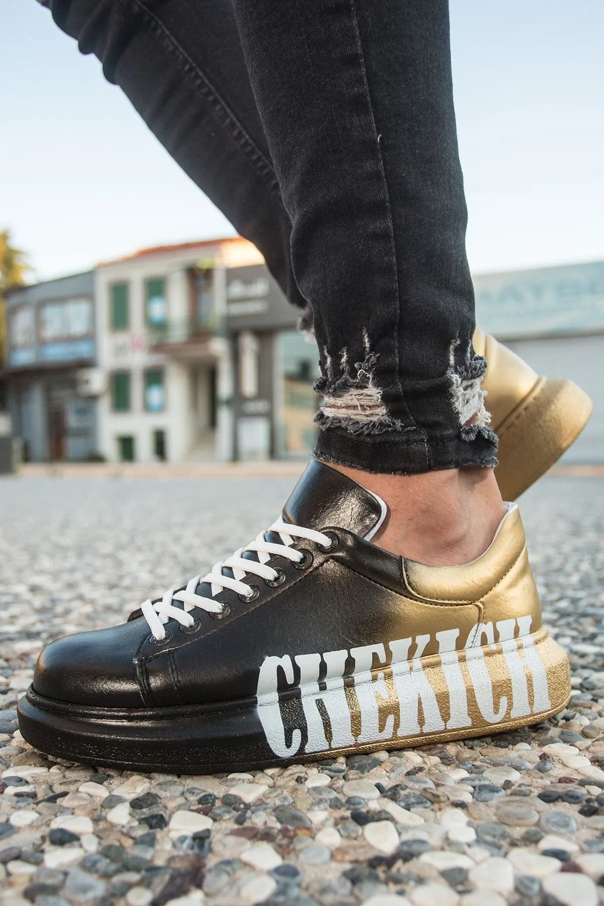 CH254 Men's Unisex Black-Yellow Casual Sneaker Sports Shoesv