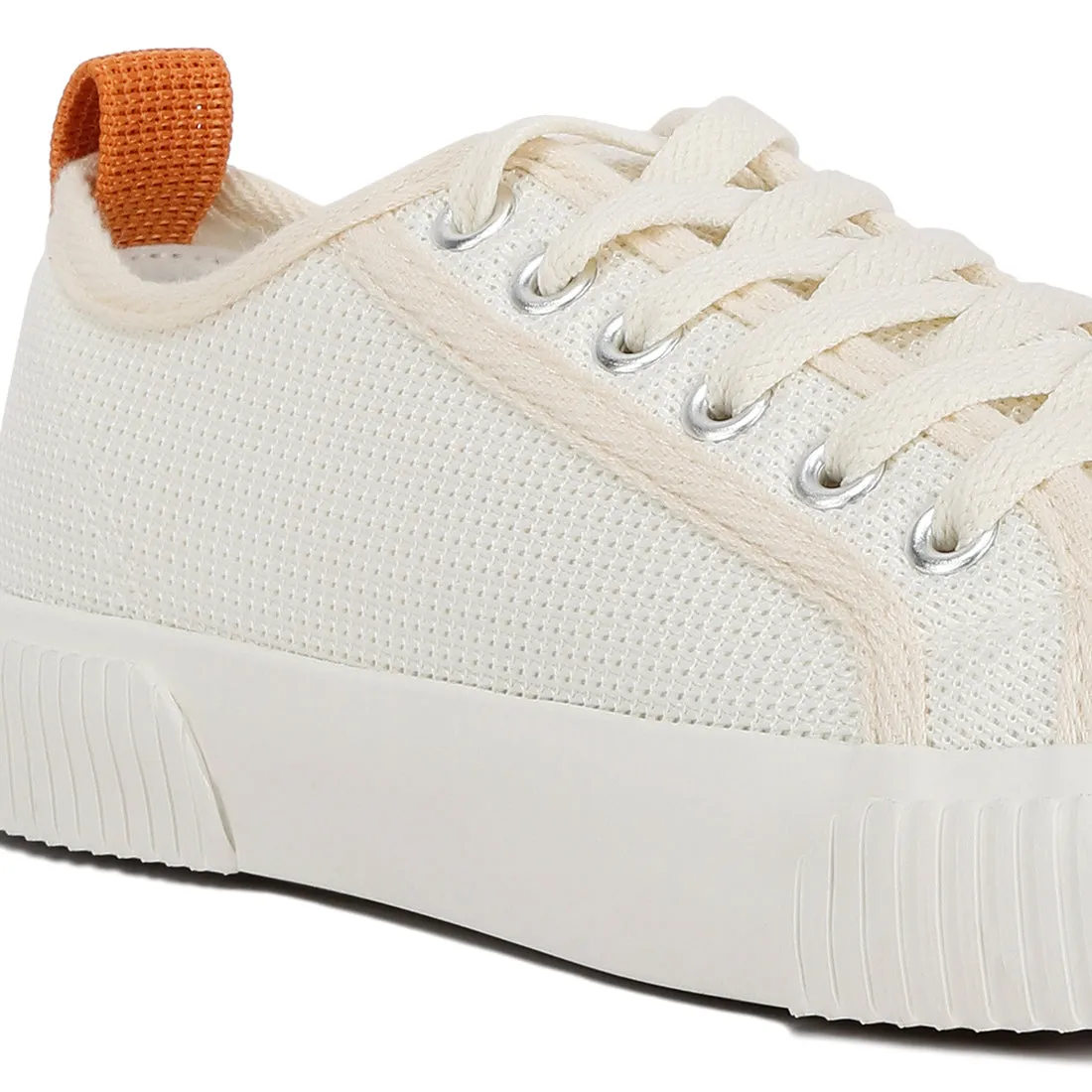 Chunky Sole Knitted Textile Sneakers