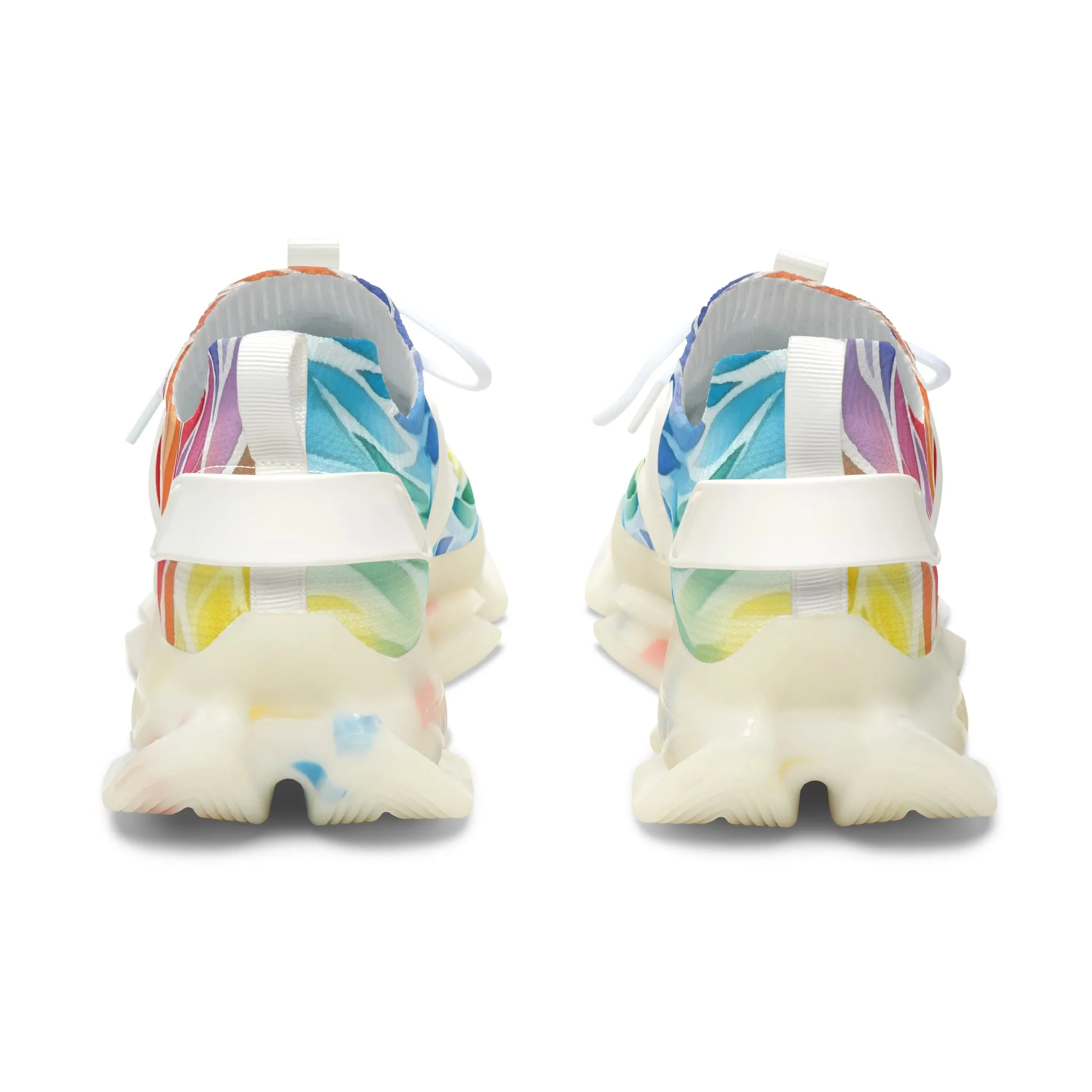 Colored Feathers Women's Mesh Sneakers