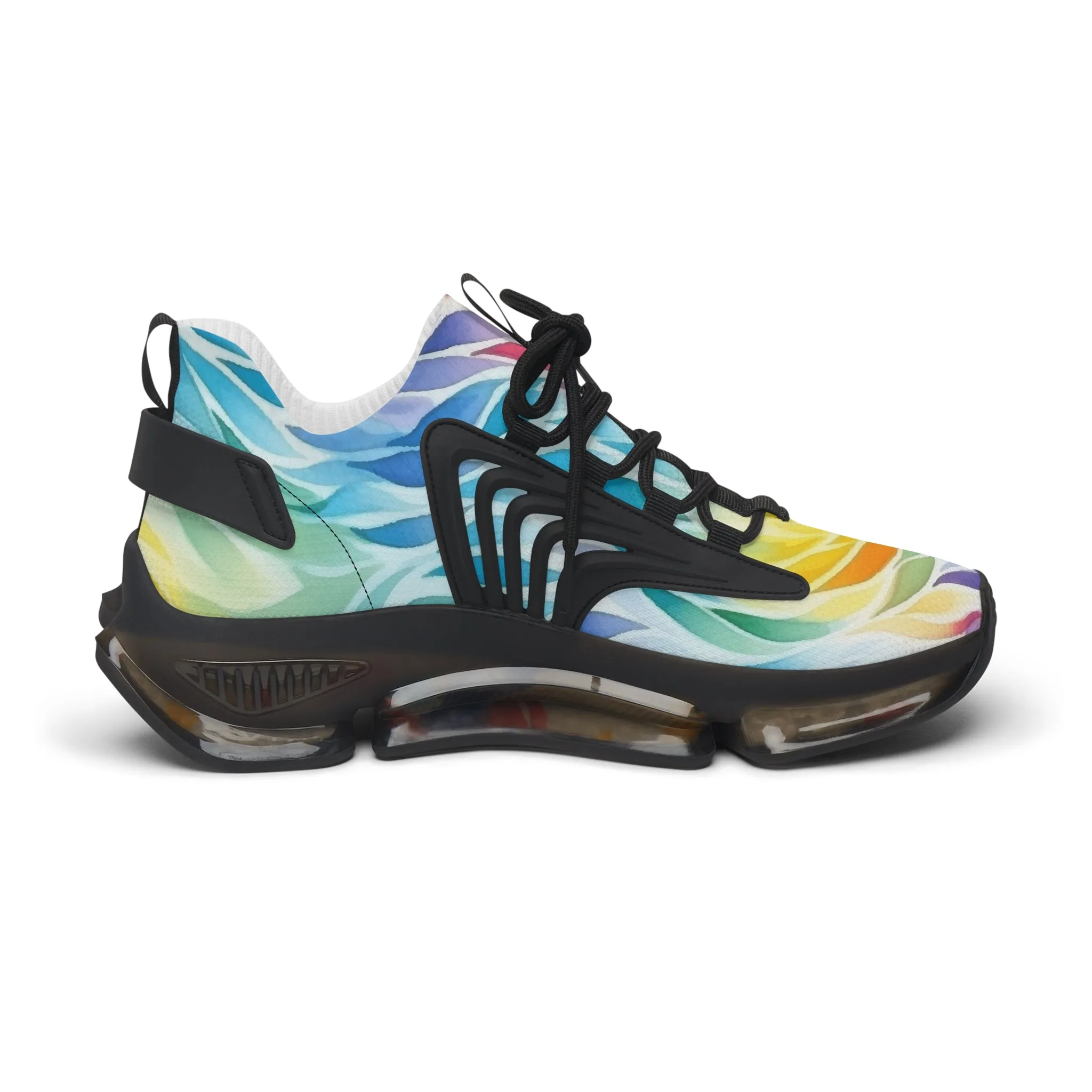 Colored Feathers Women's Mesh Sneakers