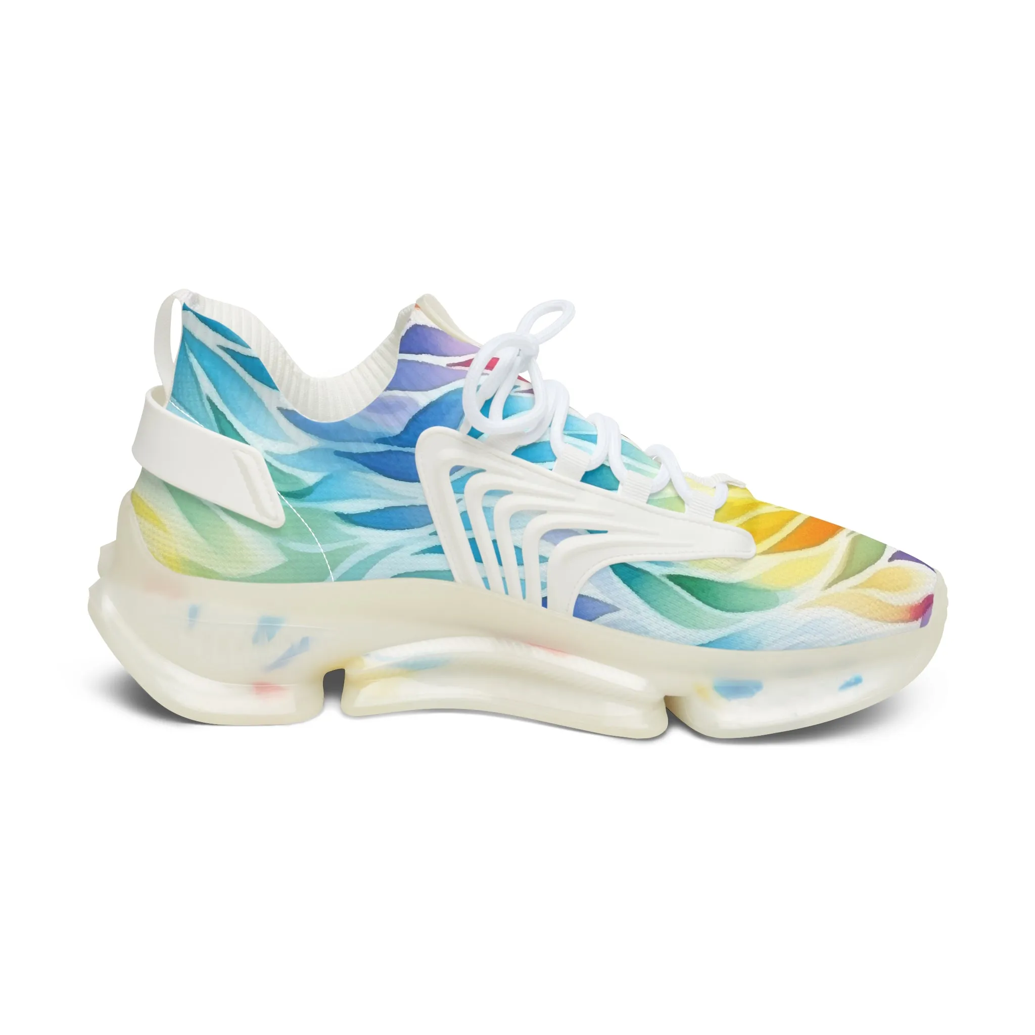 Colored Feathers Women's Mesh Sneakers