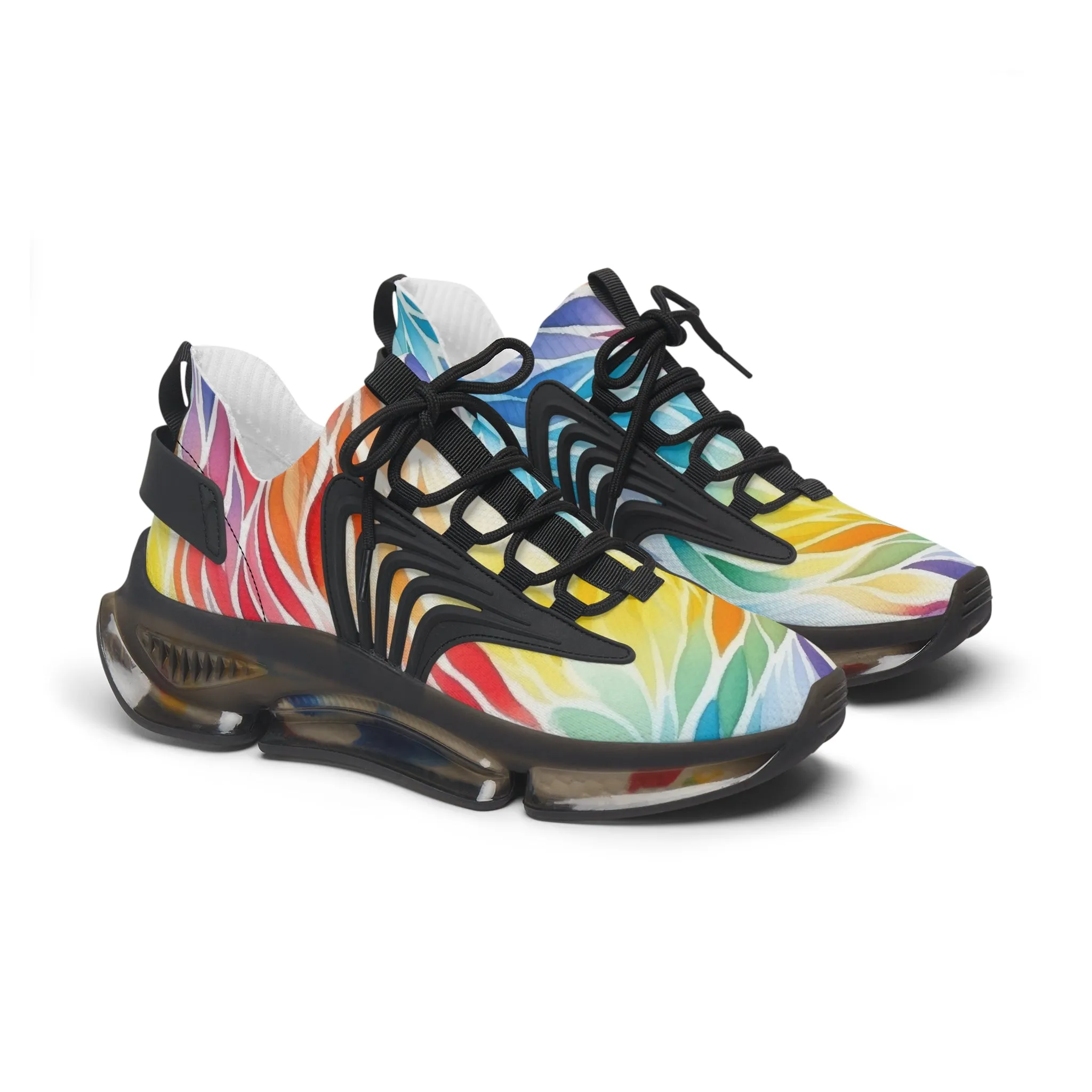 Colored Feathers Women's Mesh Sneakers