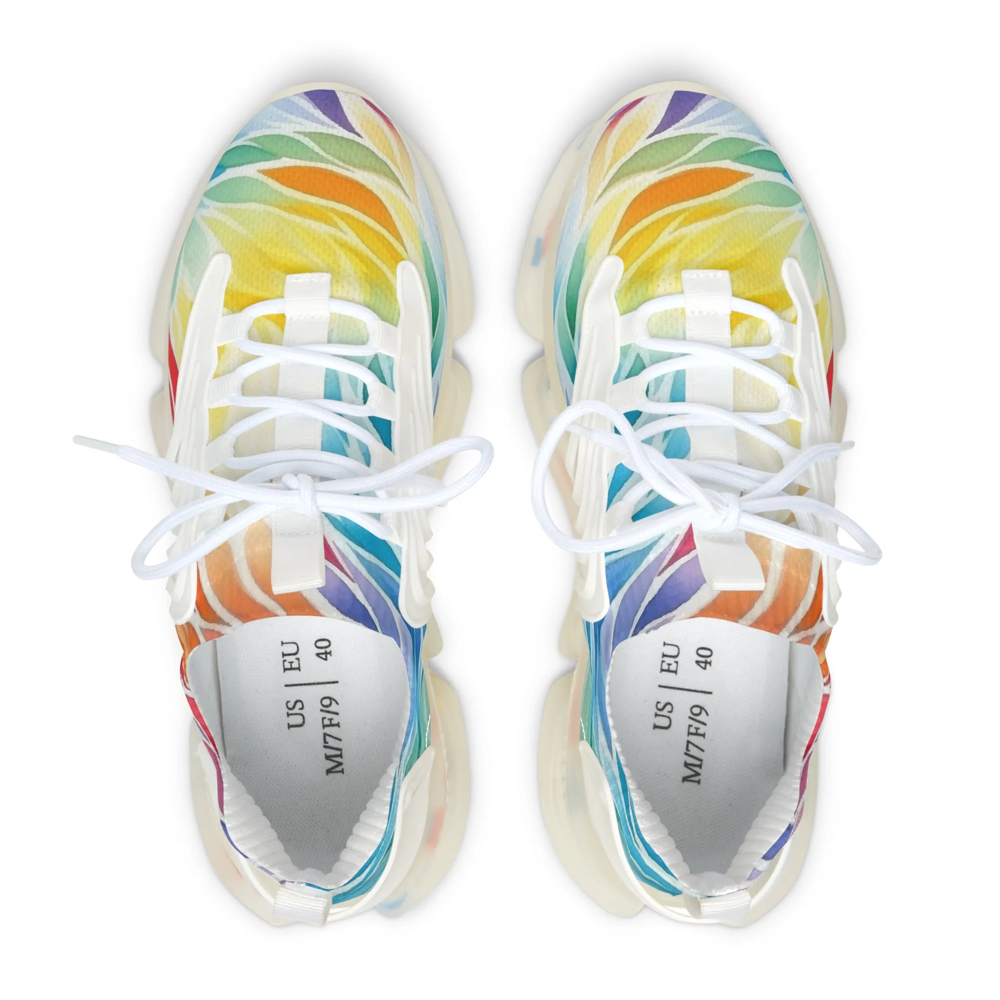 Colored Feathers Women's Mesh Sneakers