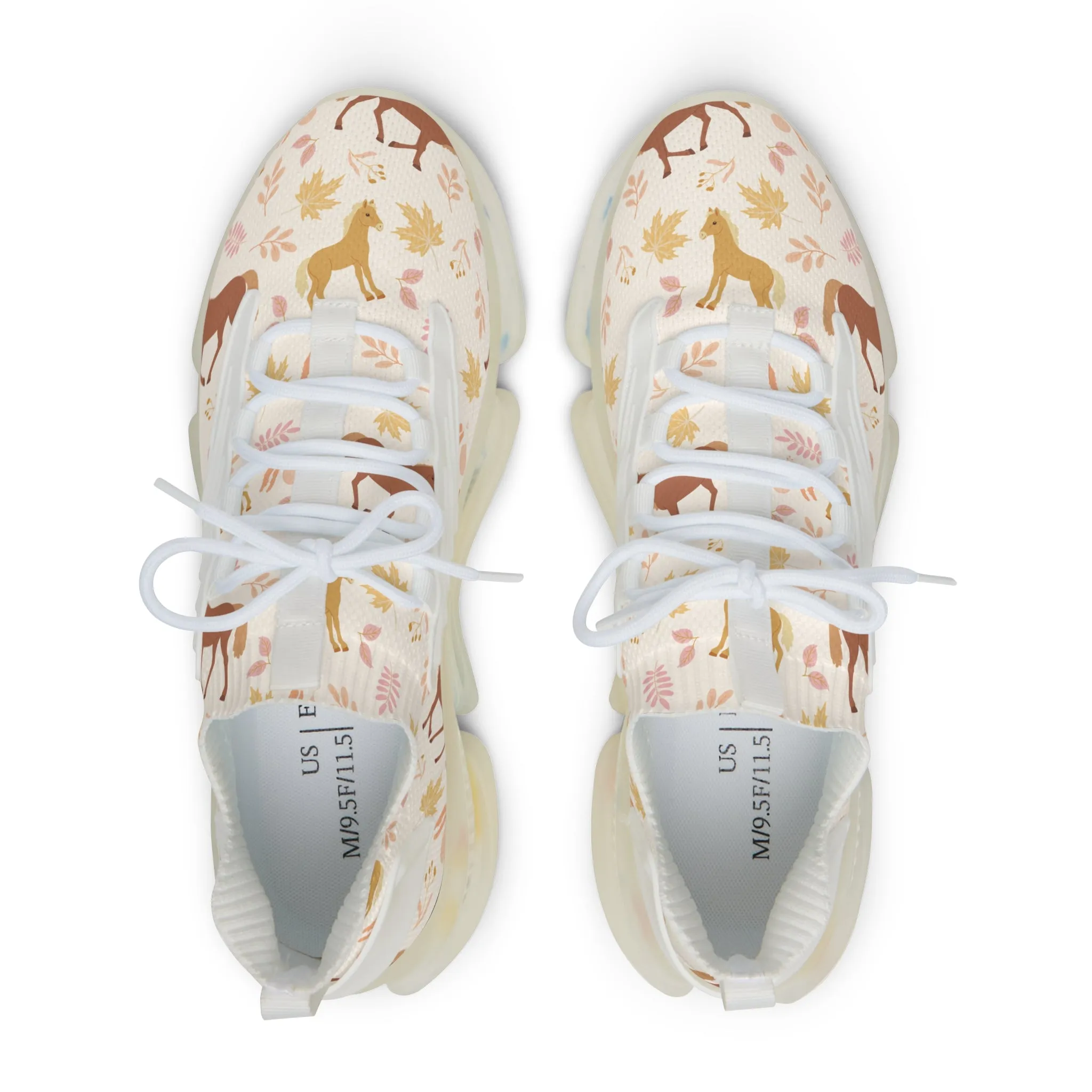 Colorful Horses Men's Mesh Sneakers