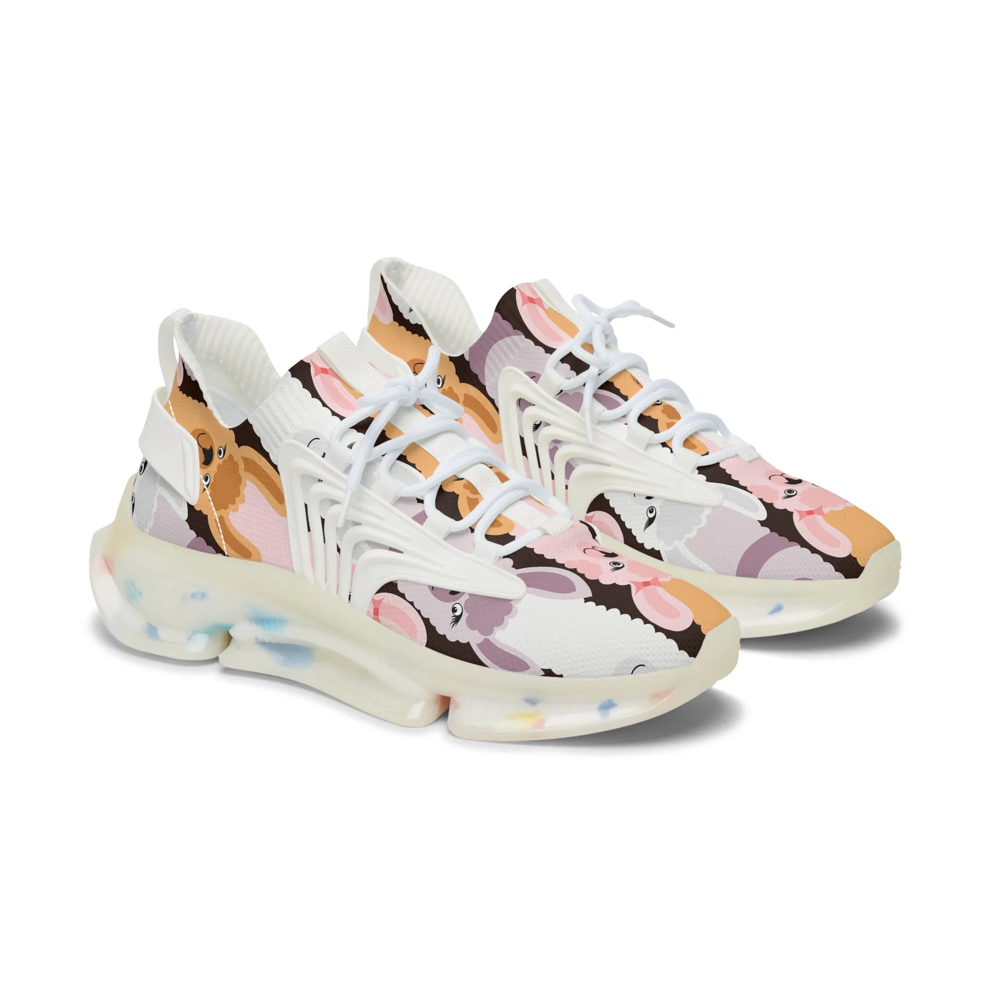 Colorful Llamas Women's Mesh Sneakers