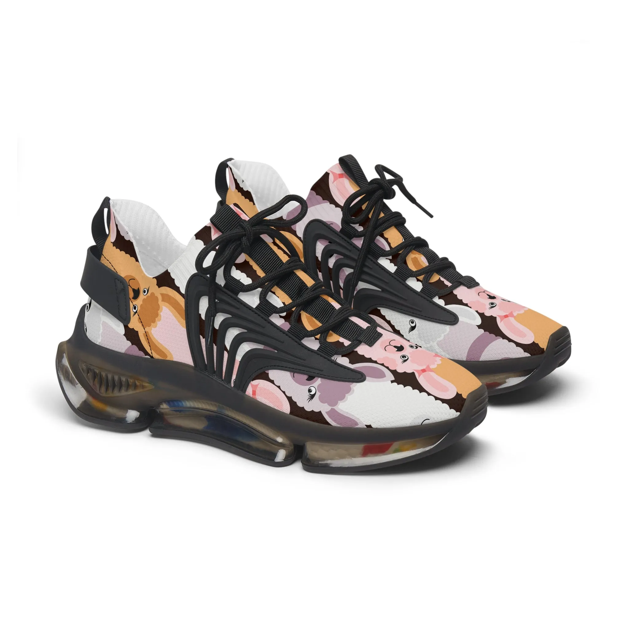 Colorful Llamas Women's Mesh Sneakers