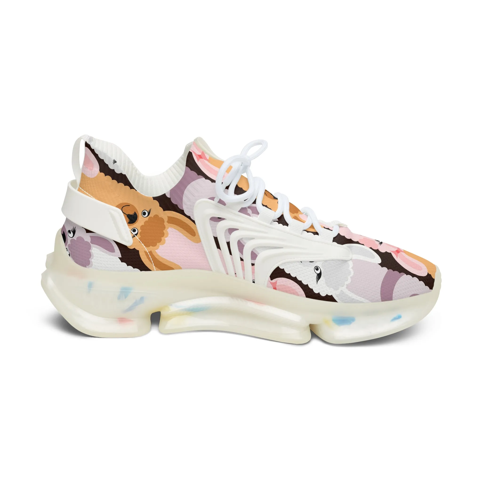 Colorful Llamas Women's Mesh Sneakers