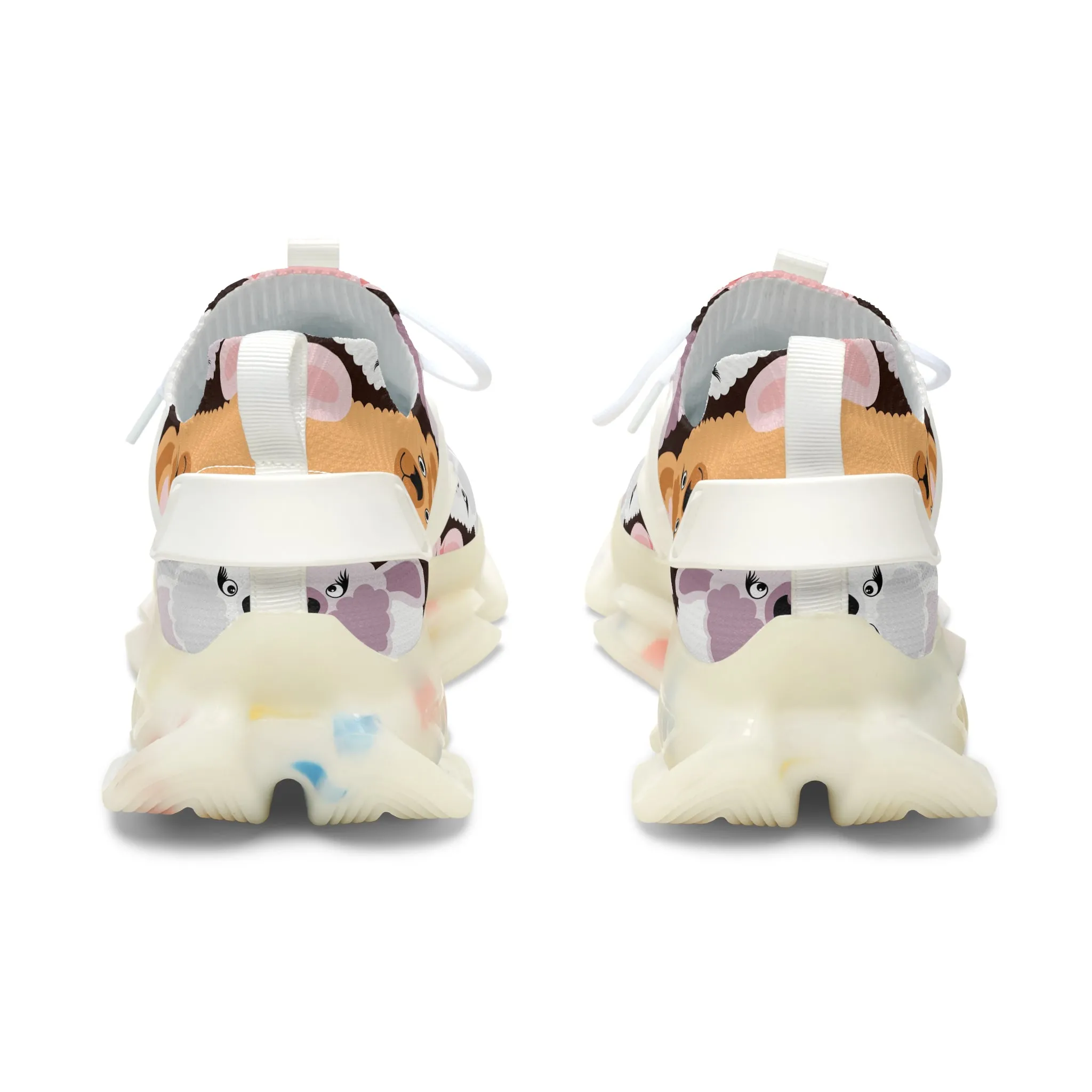 Colorful Llamas Women's Mesh Sneakers