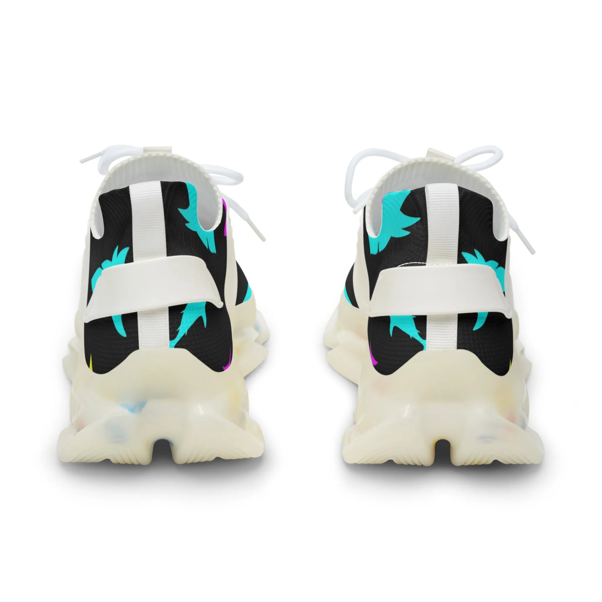 Colorful Sharks Men's Mesh Sneakers