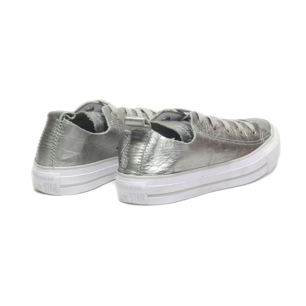 Converse Sneakers Leather Silver Colour For Kids